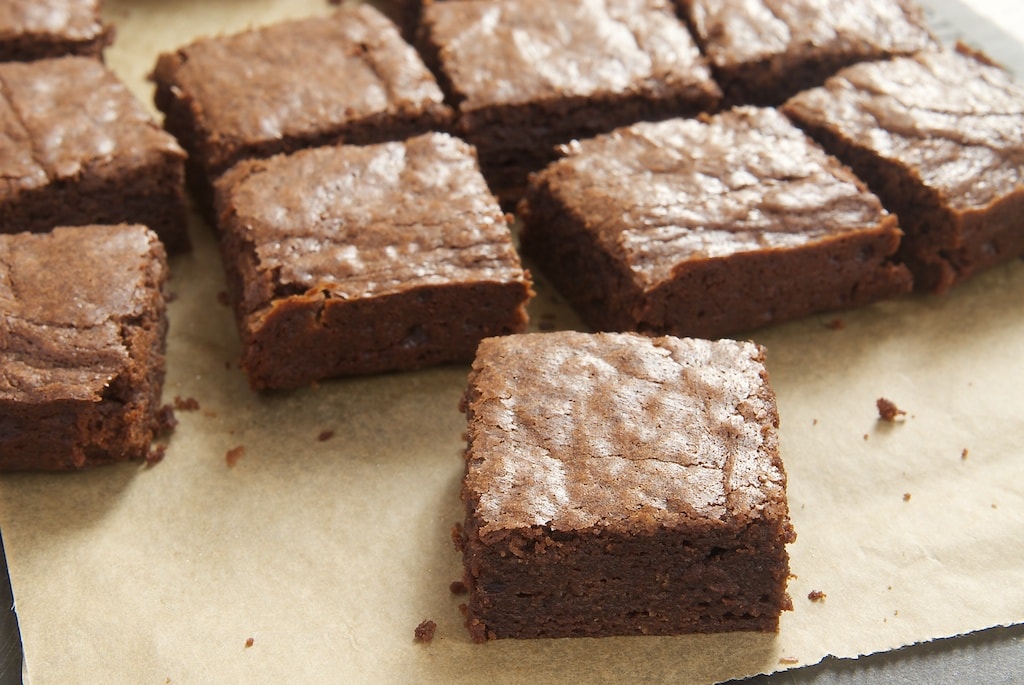 What's better than a batch of freshly baked brownies? These rich, dark, fudgy brownies are irresistible!