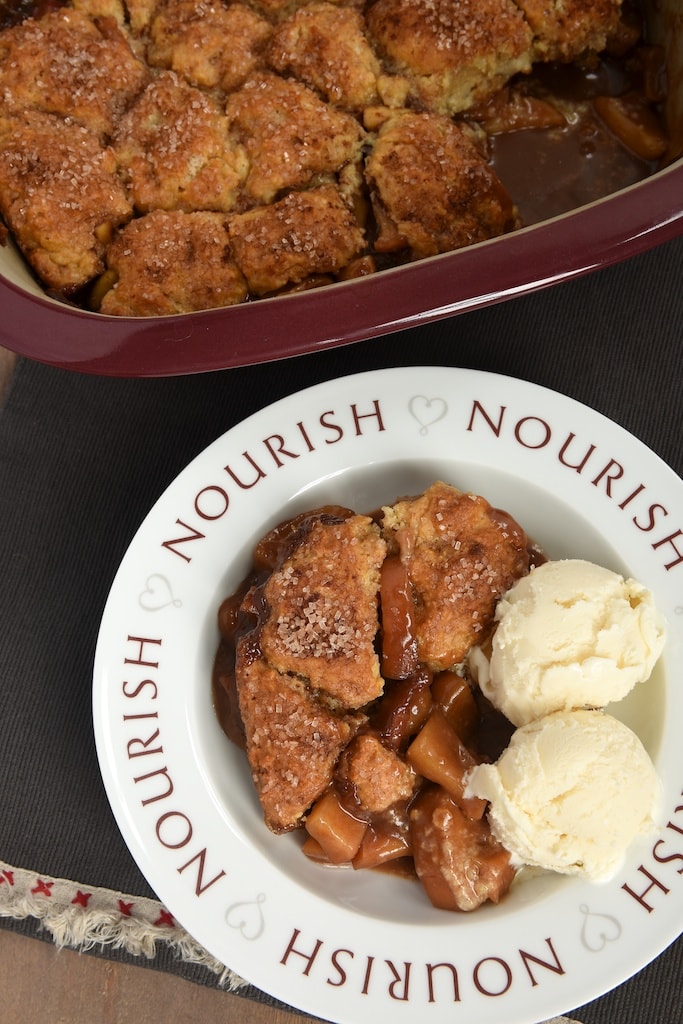 Apples, brown sugar, and cinnamon are an irresistible combination in Brown Sugar Apple Cobbler.