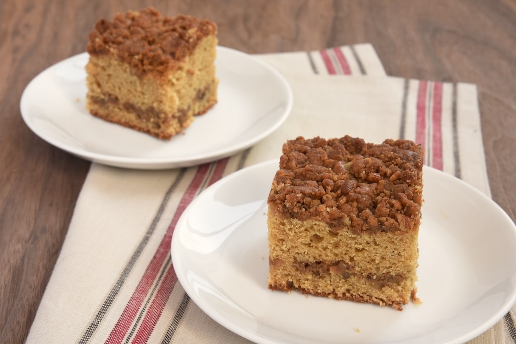 Caramel Crumb Coffee Cake adds a delicious caramel twist to traditional coffee cake.