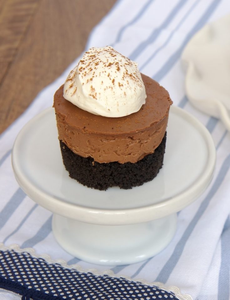 Mini No-Bake Chocolate Cheesecakes are all about the chocolate!