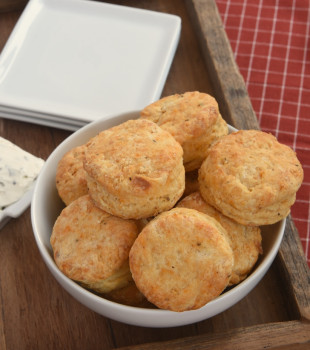 Enjoy these Savory Cream Cheese Biscuits sandwiched alongside your favorite soup or chili, or just enjoy them all on their own!