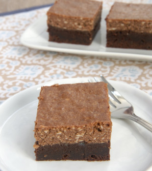 Brownies and cheesecake come together with chocolate and hazelnut to make these delicious Chocolate Hazelnut Cheesecake Brownies. - Bake or Break