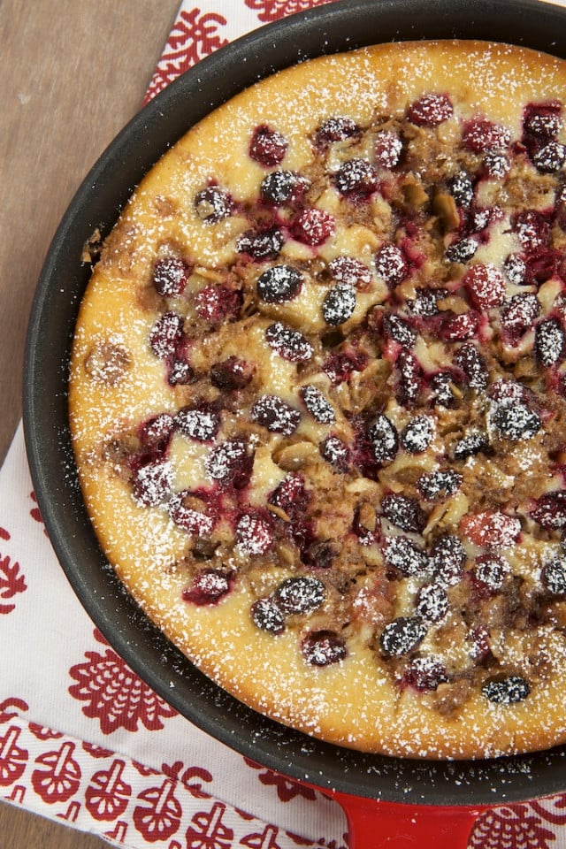 Skillet Cranberry Buckle is a beautiful and delicious cake that's perfect for anything from breakfast to dessert.