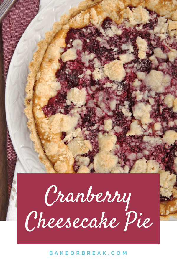 Cranberry Cheesecake Pie bakeorbreak.com