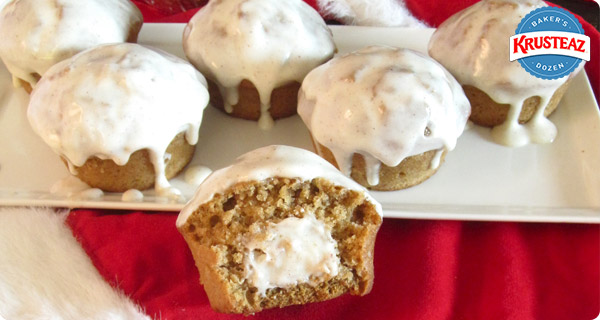 Eggnog Cheesecake Pumpkin Muffins