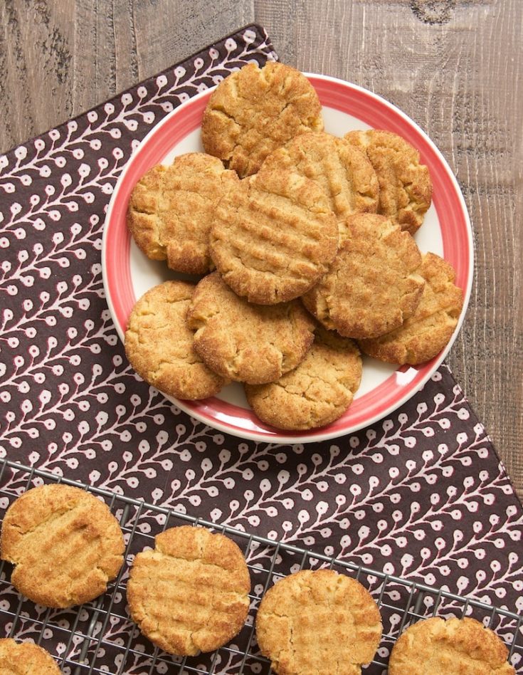 Two classic cookies come together in these delicious Peanut Butter Snickerdoodles!