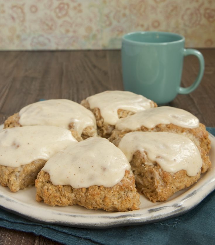 Spiced Oat Scones with Brown Butter Glaze are a perfect choice for a special morning treat!