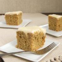 Peanut butter and maple are a perfect match in this simple, delicious cake!