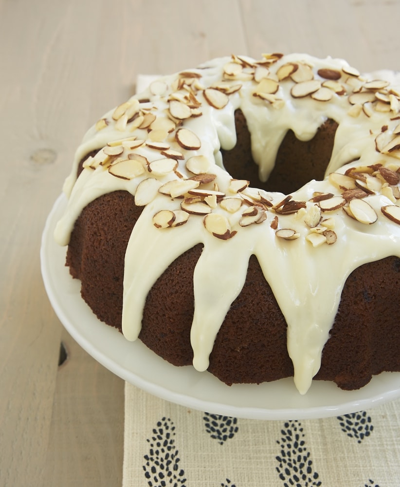 This sweet, delicious Blueberry Jam Cake is topped with a cream cheese glaze for a dessert worthy of a special occasion.