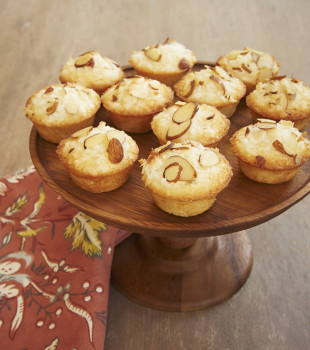 Coconut and almonds star in these delightful Mini Coconut Cakes.