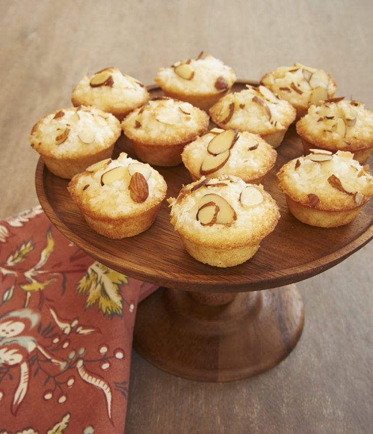 Coconut and almonds star in these delightful Mini Coconut Cakes.