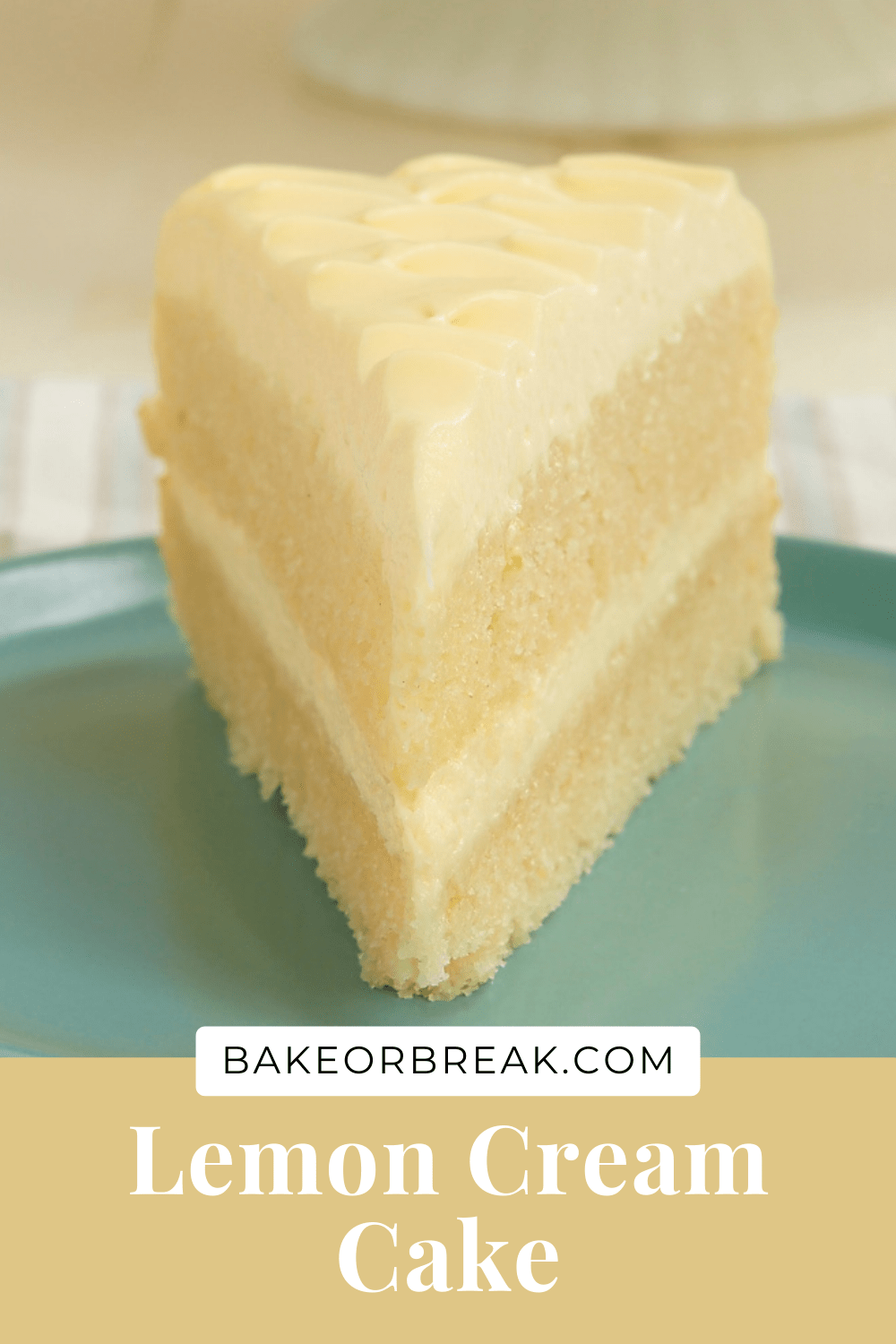 Lemon Cream Cake bakeorbreak.com