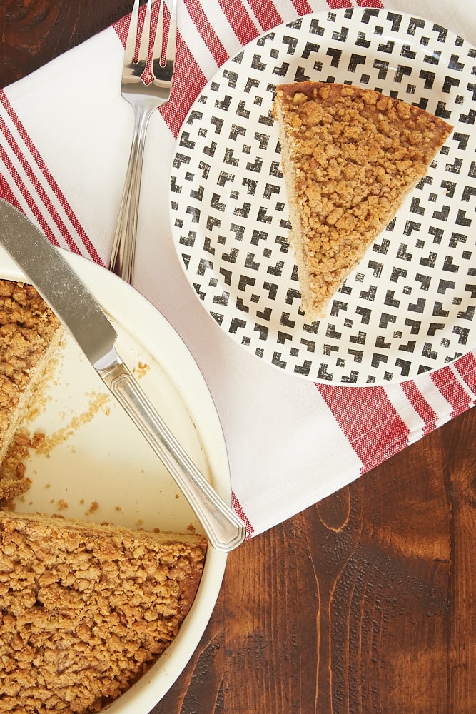 Toffee Pecan Brown Butter Crumb Cake