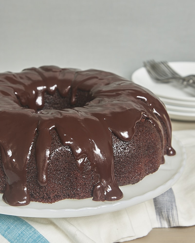Chocolate Sour Cream Bundt Cake is the most delicious, moist, rich, downright amazing chocolate cake! - Bake or Break