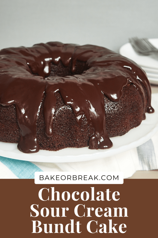 Chocolate Sour Cream Bundt Cake bakeorbreak.com