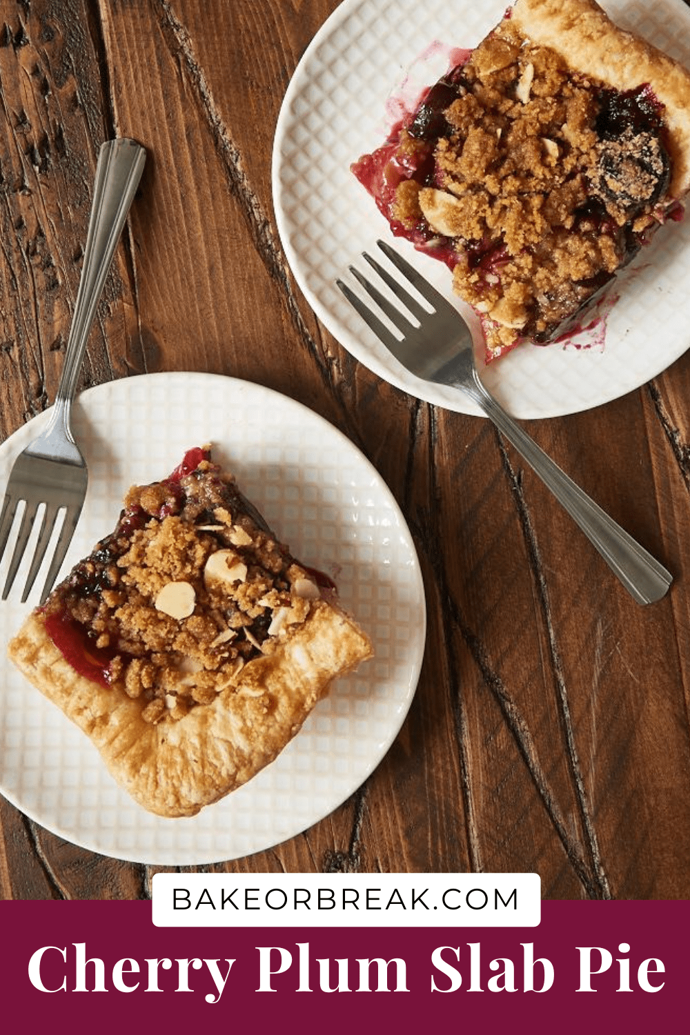 Cherry Plum Slab Pie bakeorbreak.com