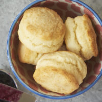 Cream Biscuits are the quickest, easiest homemade biscuits! You're just 3 ingredients and a few minutes away from a batch of delicious from-scratch biscuits! - Bake or Break
