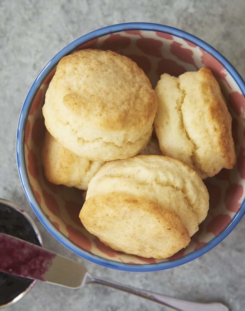 Cream Biscuits are the quickest, easiest homemade biscuits! You're just 3 ingredients and a few minutes away from a batch of delicious from-scratch biscuits! - Bake or Break