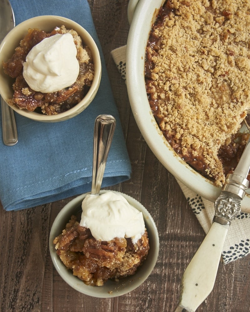 If your favorite part of pecan pie is the filling, then Pecan Pie Crisp will be your new favorite dessert! - Bake or Break