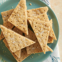 Brown Sugar Shortbread stacked on a green plate