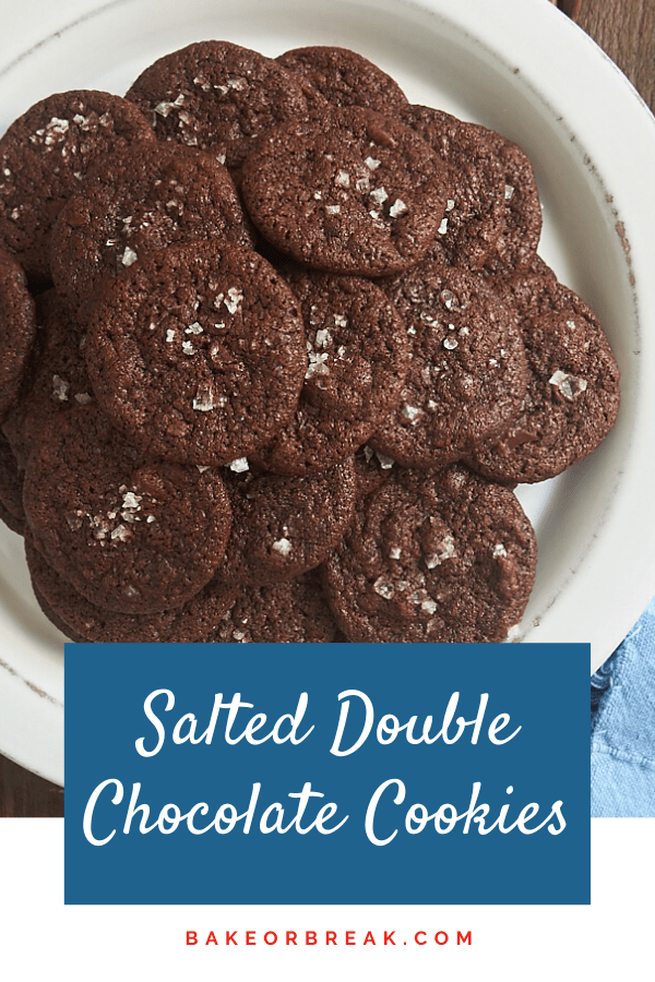 Salted Double Chocolate Cookies bakeorbreak.com