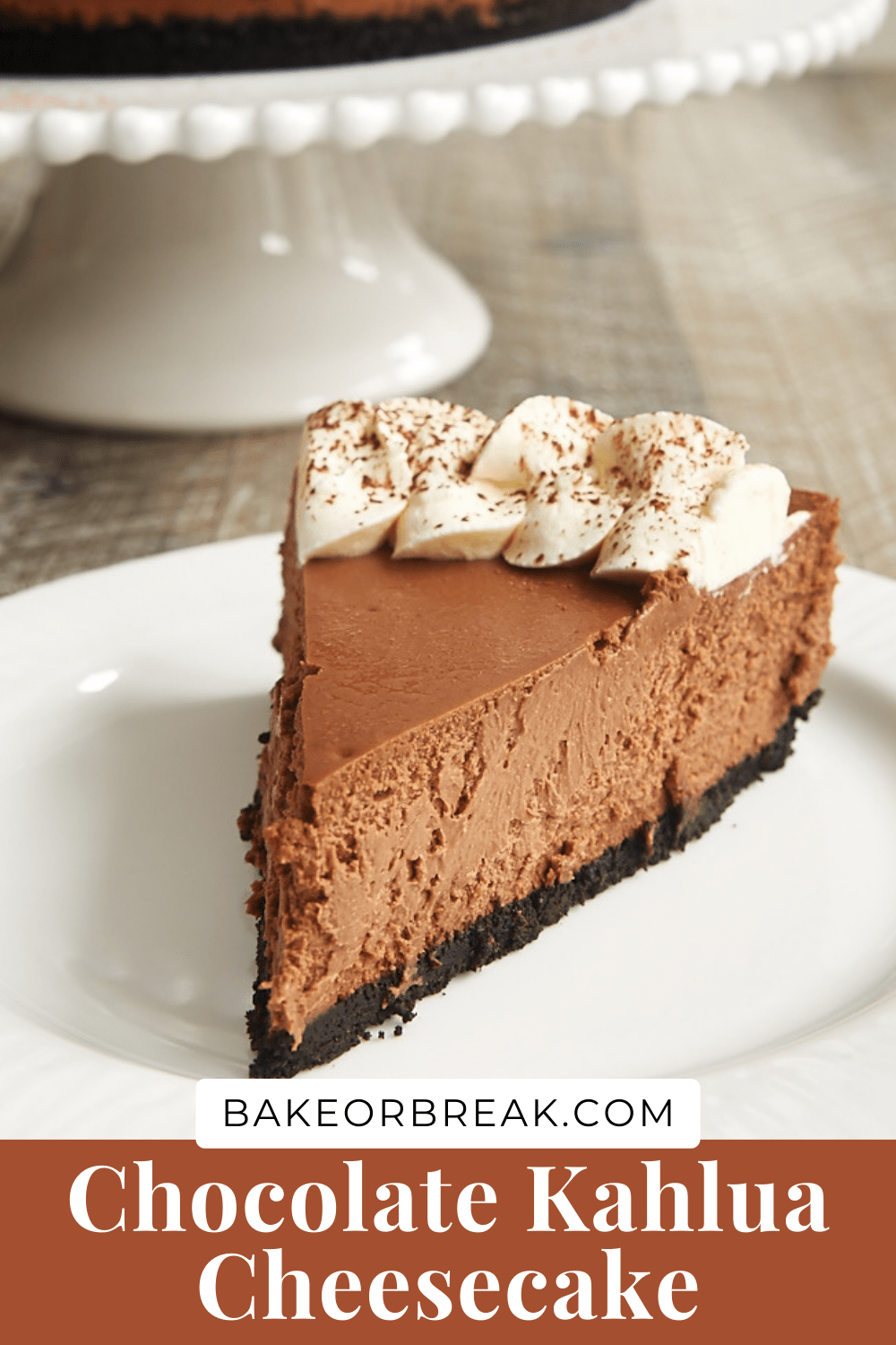 Chocolate Kahlua Cheesecake bakeorbreak.com