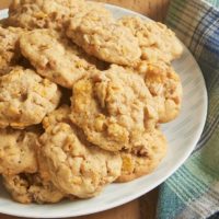 Corn Flake Oatmeal Cookies served on a plate