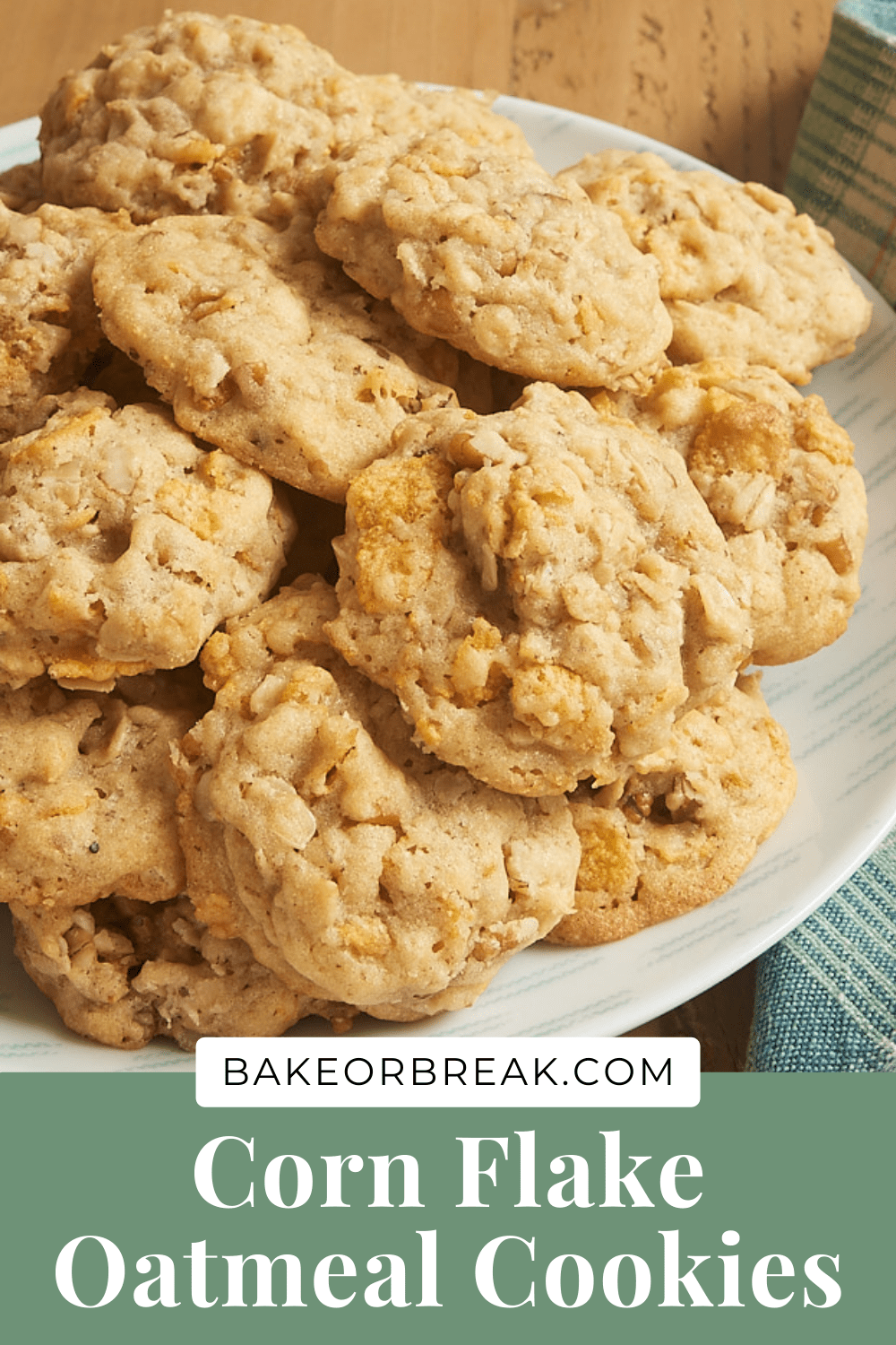 Corn Flake Oatmeal Cookies bakeorbreak.com
