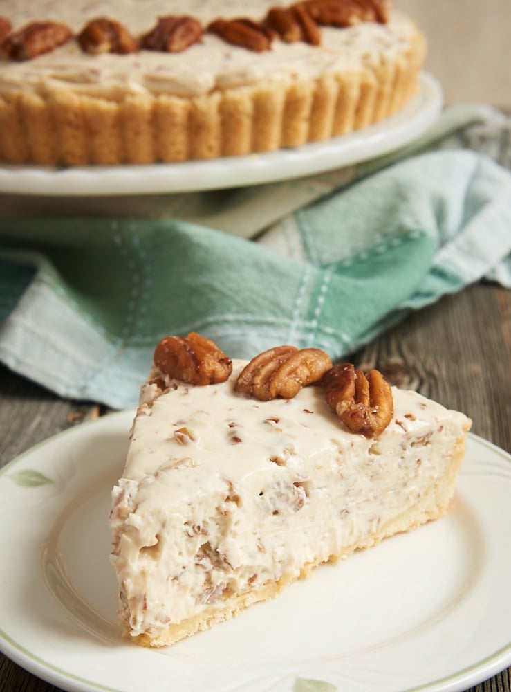 slice of Butter Pecan Cheesecake