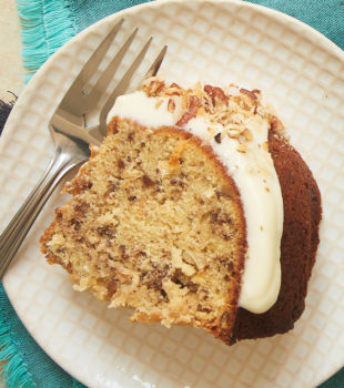 Coconut, pecans, and a cream cheese glaze make this Italian Cream Bundt Cake a winner. Such a great, simple twist on a classic dessert! - Bake or Break