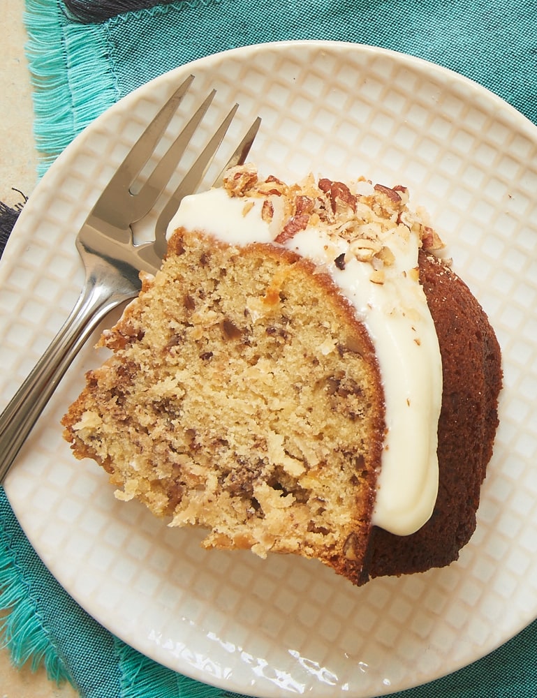 Instant Pot Banana Pecan Bundt Cake - Fork To Spoon