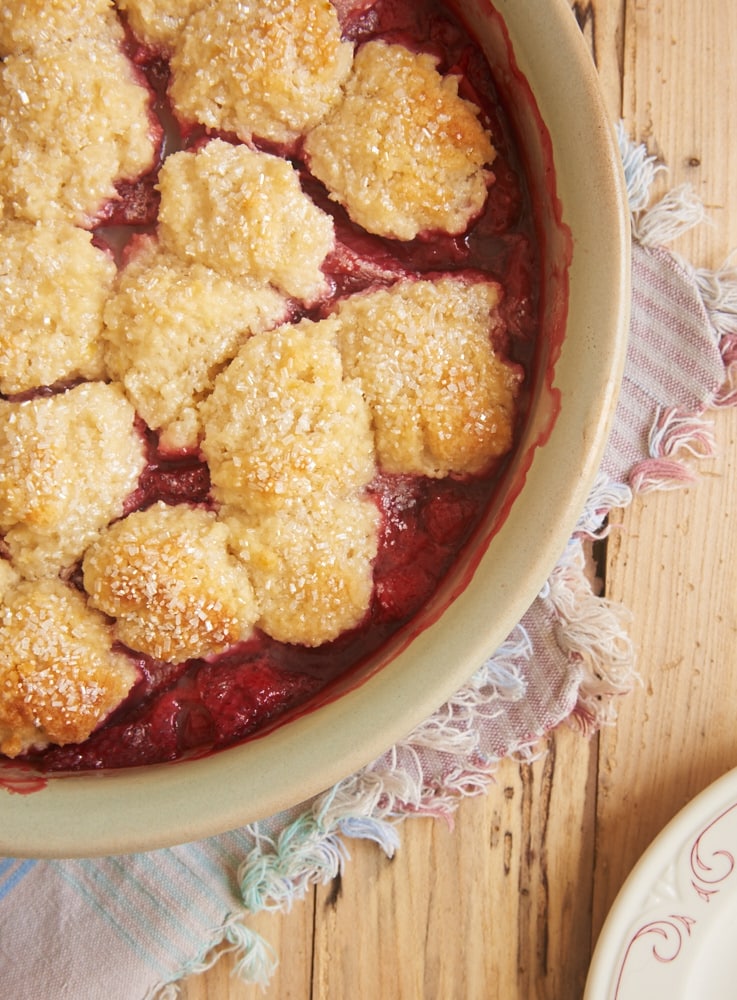 Strawberry Cobbler, a favorite summer dessert