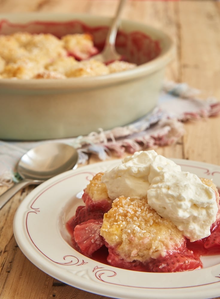 Strawberry Cobbler, a favorite summer dessert