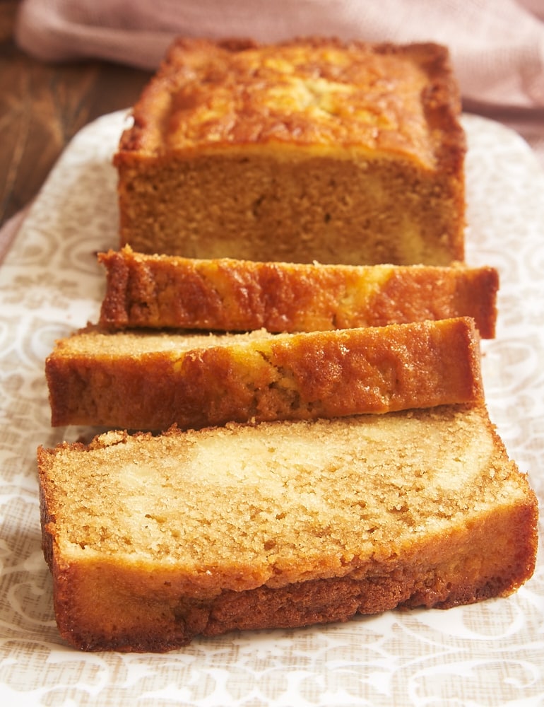 Sweet vanilla cake and cookie butter get swirled together in this soft, sweet, delightful Marbled Cookie Butter Cake! - Bake or Break