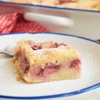 serving of Strawberry Cheesecake Cobbler