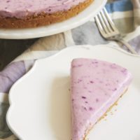 Blended berries lend gorgeous color and amazing flavor to this Triple Berry No-Bake Cheesecake! - Bake or Break