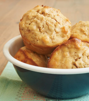 Toasted coconut adds lots of flavor to these sweet, hearty Coconut Cream Cheese Oat Muffins. - Bake or Break