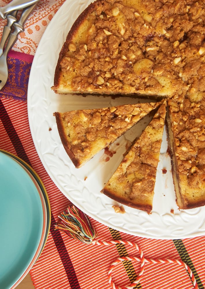 Peanut Butter and Jelly Crumb Cake combines a simple cake with the irresistible flavors of peanut butter and jelly for a wonderful cake that is perfect for a snack, coffee break, or dessert! - Bake or Break