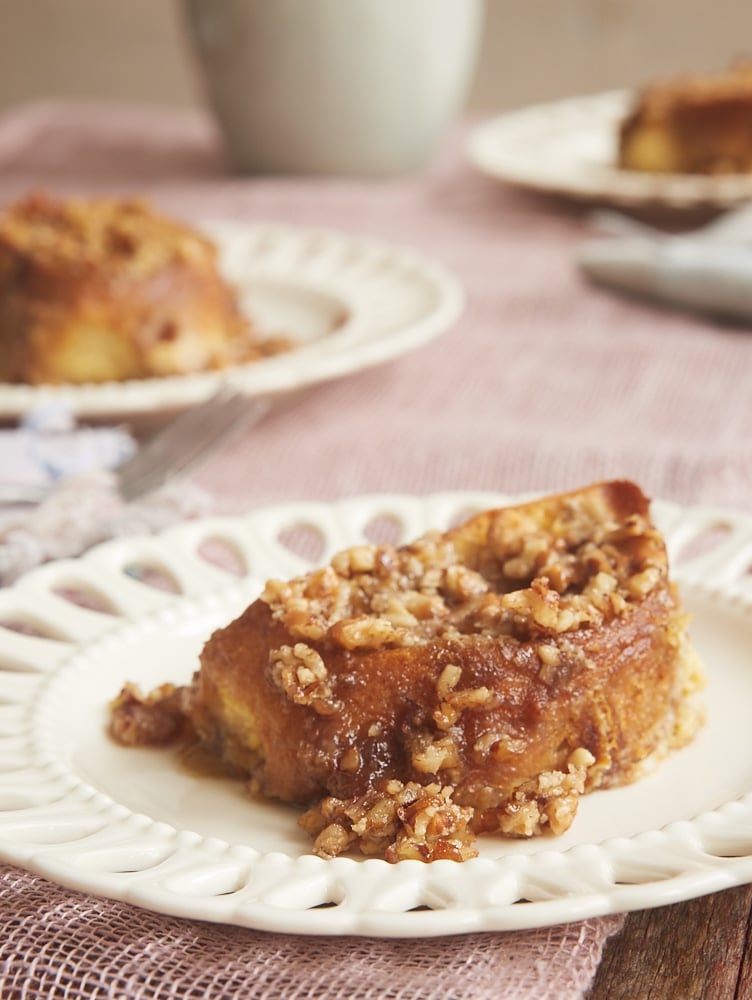 Baked Praline French Toast is a fantastic make-ahead breakfast with the irresistible flavors of pecan pralines. - Bake or Break