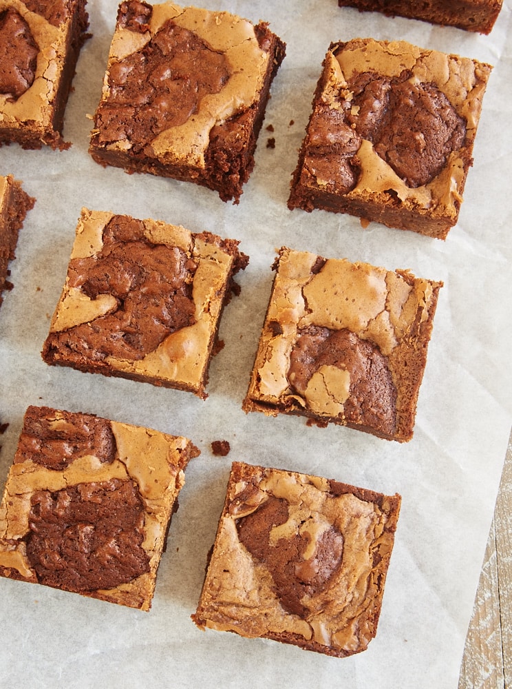 Can't decide between dark and milk chocolate? Have both with these fantastic Dark and Milk Chocolate Marbled Brownies! - Bake or Break