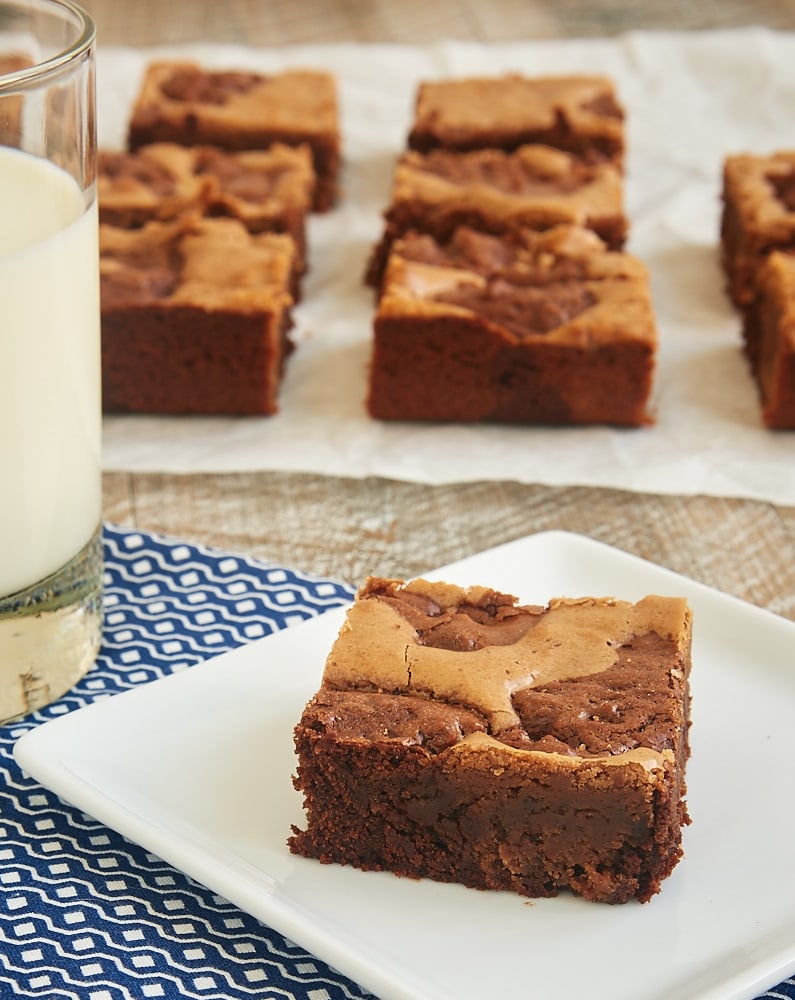 Can't decide between dark and milk chocolate? Have both with these fantastic Dark and Milk Chocolate Marbled Brownies! - Bake or Break