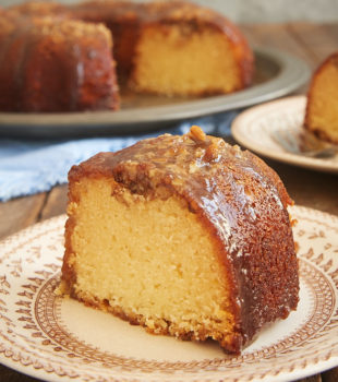 slice of Pecan Pie Bundt Cake