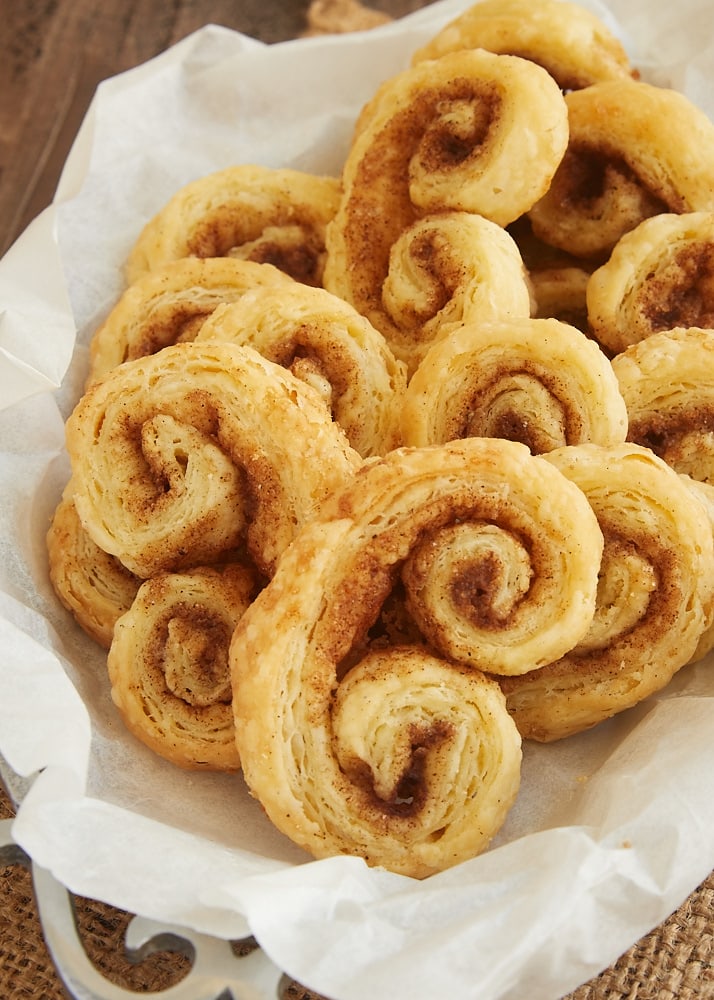 Chai Spice Palmiers are made with a simplified puff pastry and a delicious blend of spices. They're part pastry, part cookie, and completely fantastic! - Bake or Break