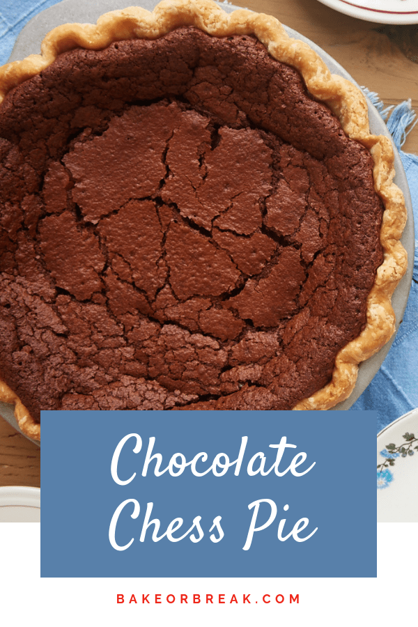 Chocolate Chess Pie bakeorbreak.com