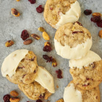 Cranberry Pistachio Cookies are jam-packed with plenty of sweet, tart cranberries and crunchy pistachios. The addition of white chocolate really puts them over the top! - Bake or Break