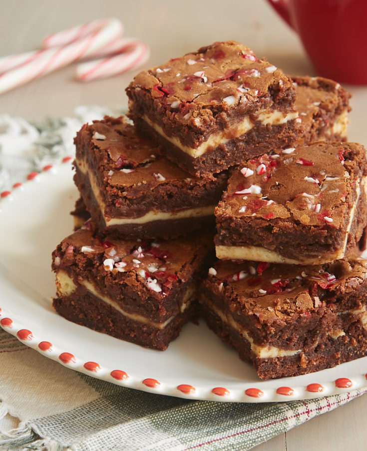 Rich, fudgy Peppermint Cheesecake Brownies are a delicious combination of chocolate, cream cheese, and peppermint. - Bake or Break