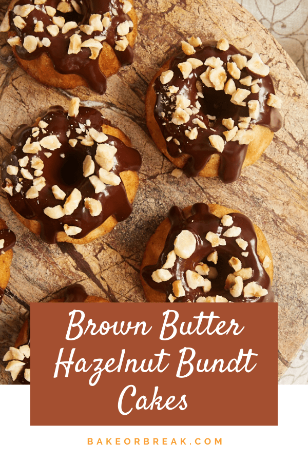 Brown Butter Hazelnut Bundt Cakes bakeorbreak.com