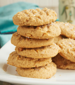 stack of Cream Cheese Peanut Butter Cookies