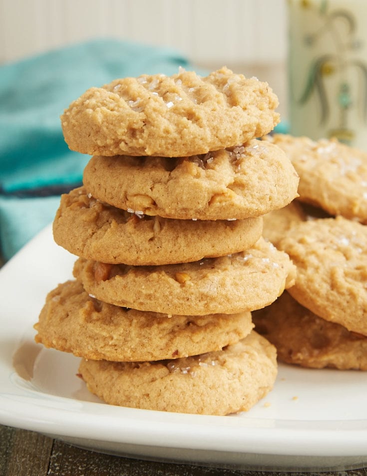 stack of Cream Cheese Peanut Butter Cookies