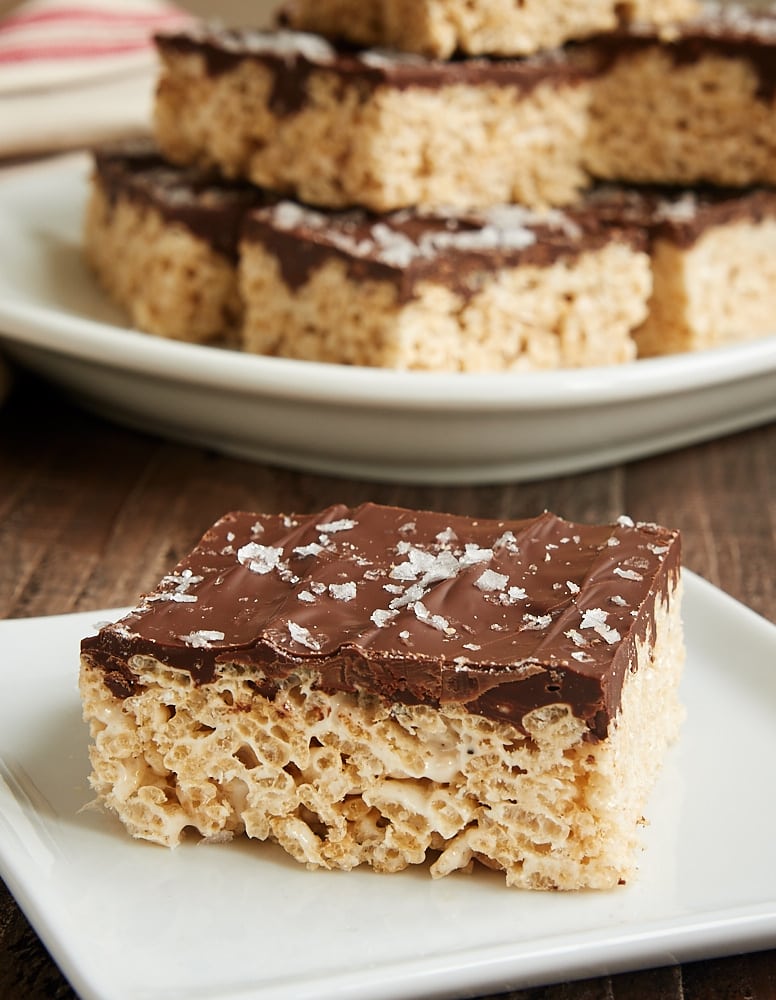 Salted Chocolate Brown Butter Crispy Treats